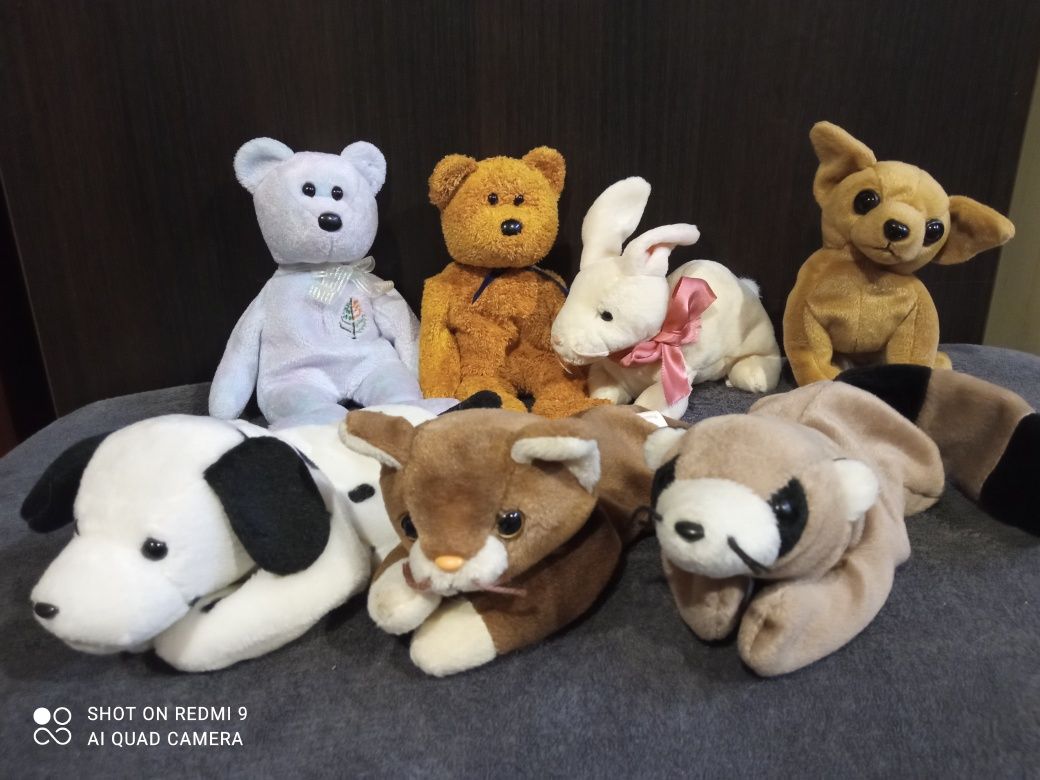 Мягкая игрушка Ty,хаски,кот,жаба,коала,йорк,медведь, заяц, кролик, Jel