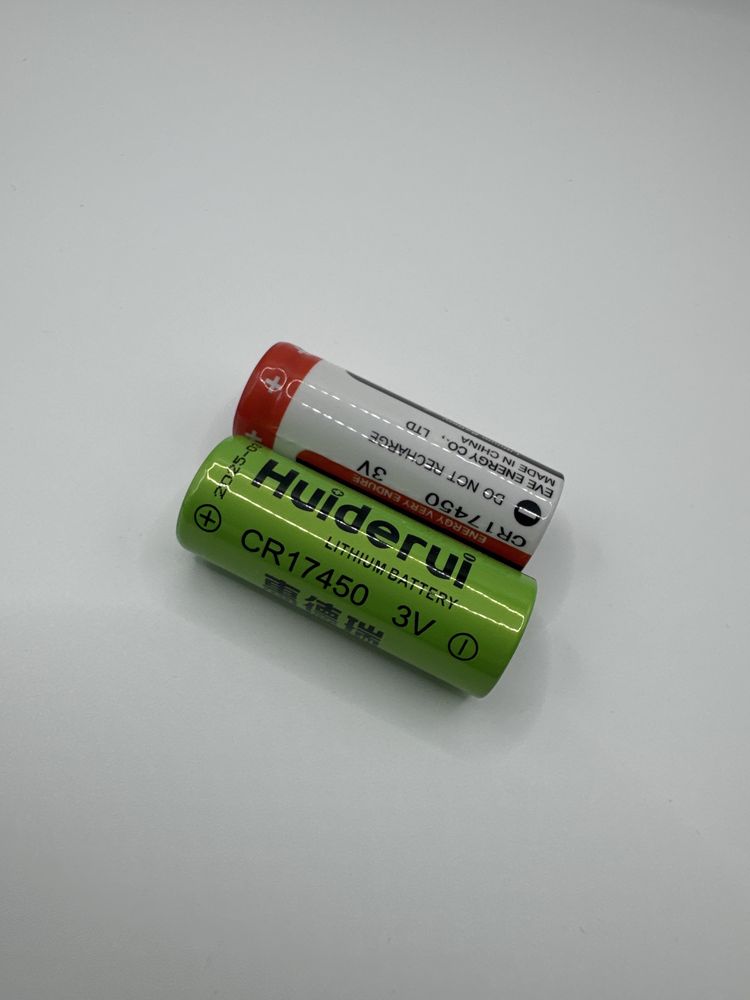 Батарейка EVE-CR17450 3V 2300mAh та Huiderui CR-17450 2500mAh
