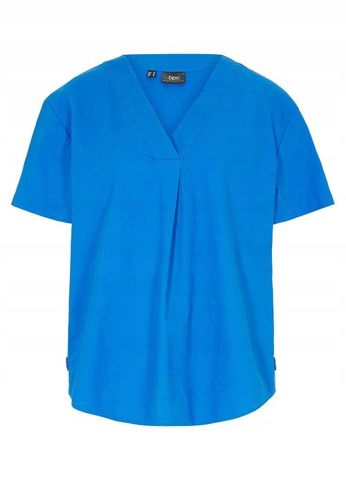 B.P.C lniana bluzka tunikowa niebieska ^40