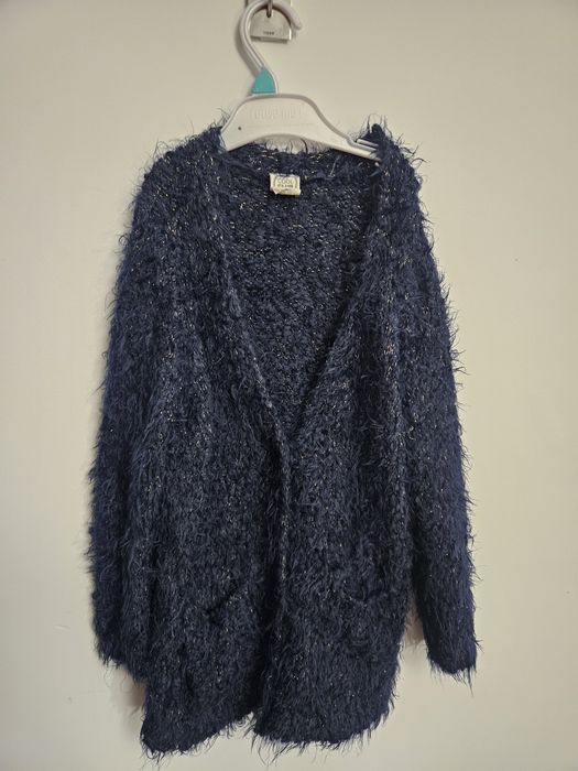 Sweter 134 coolclub  granat długi włos