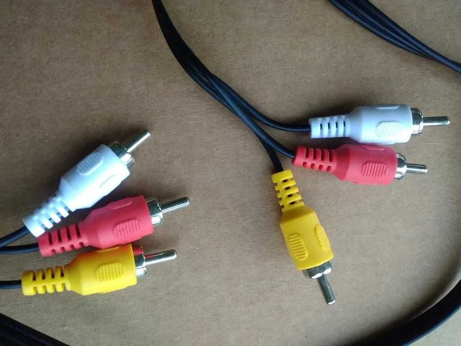 Кабелі AV тюльпан 2RCA - 2RCA а також 3RCA - 3RCA