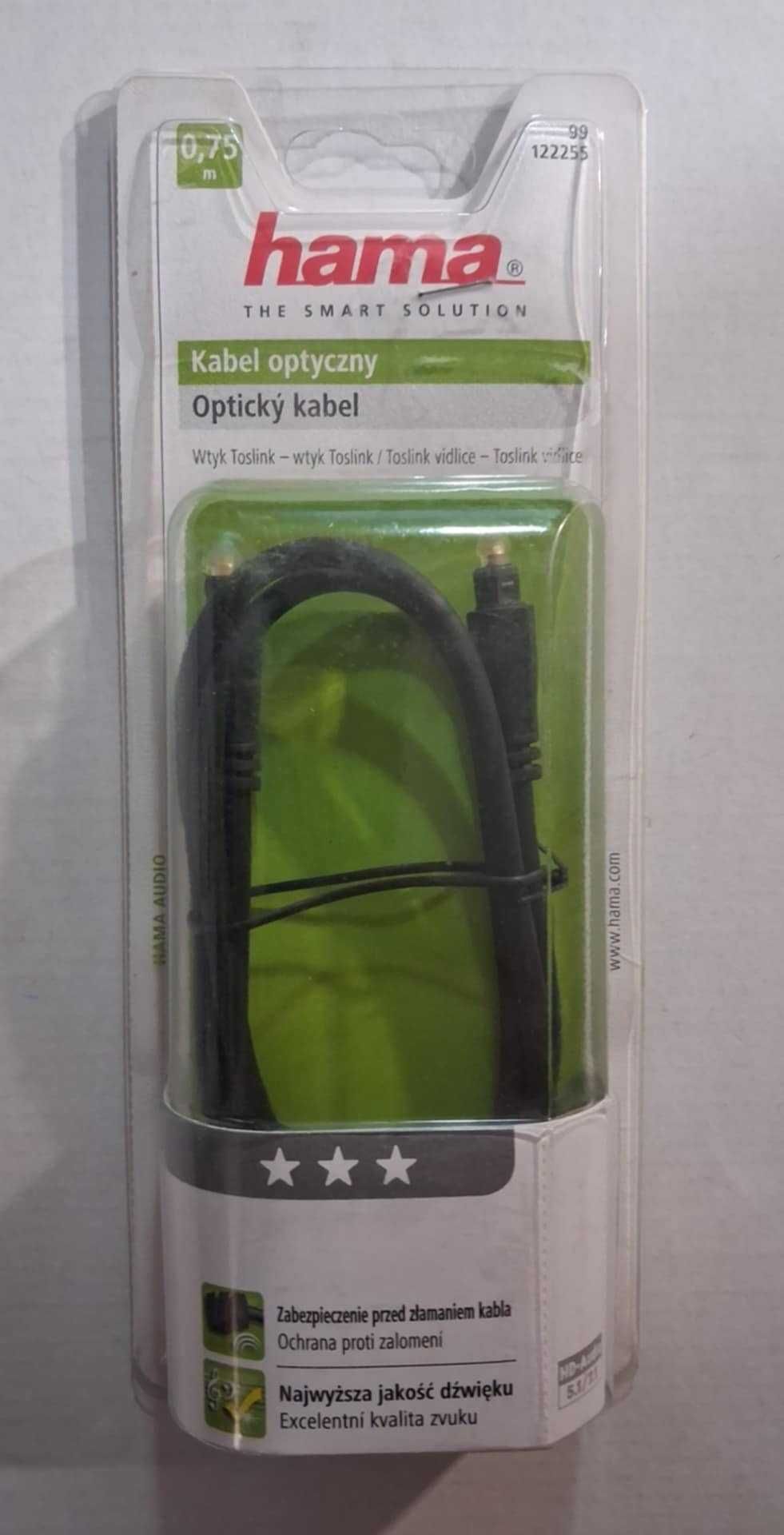 HAMA Kabel Optyczny 0,75m pozłacany nowy