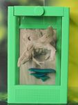 Terrarium gilotyna dla pająka skakuna 10x13x15.8 cm ze ścianką ozdobną