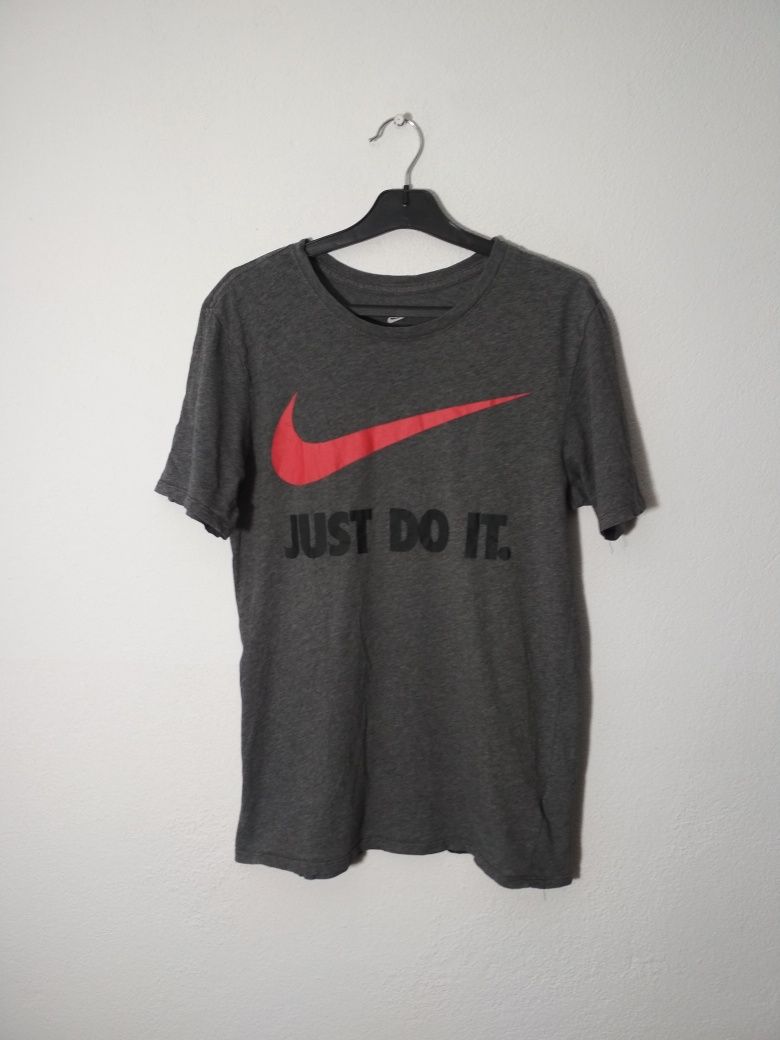 Nike Just Do It. t-shirt szara koszulka S