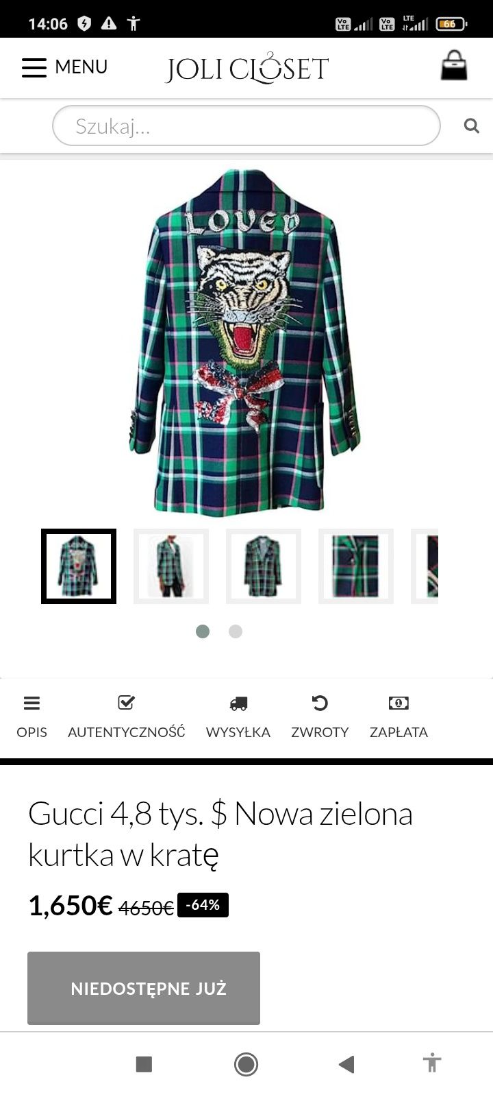 Marynarka Gucci używana stan bdb