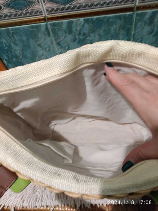 Сумка из натуральной соломки