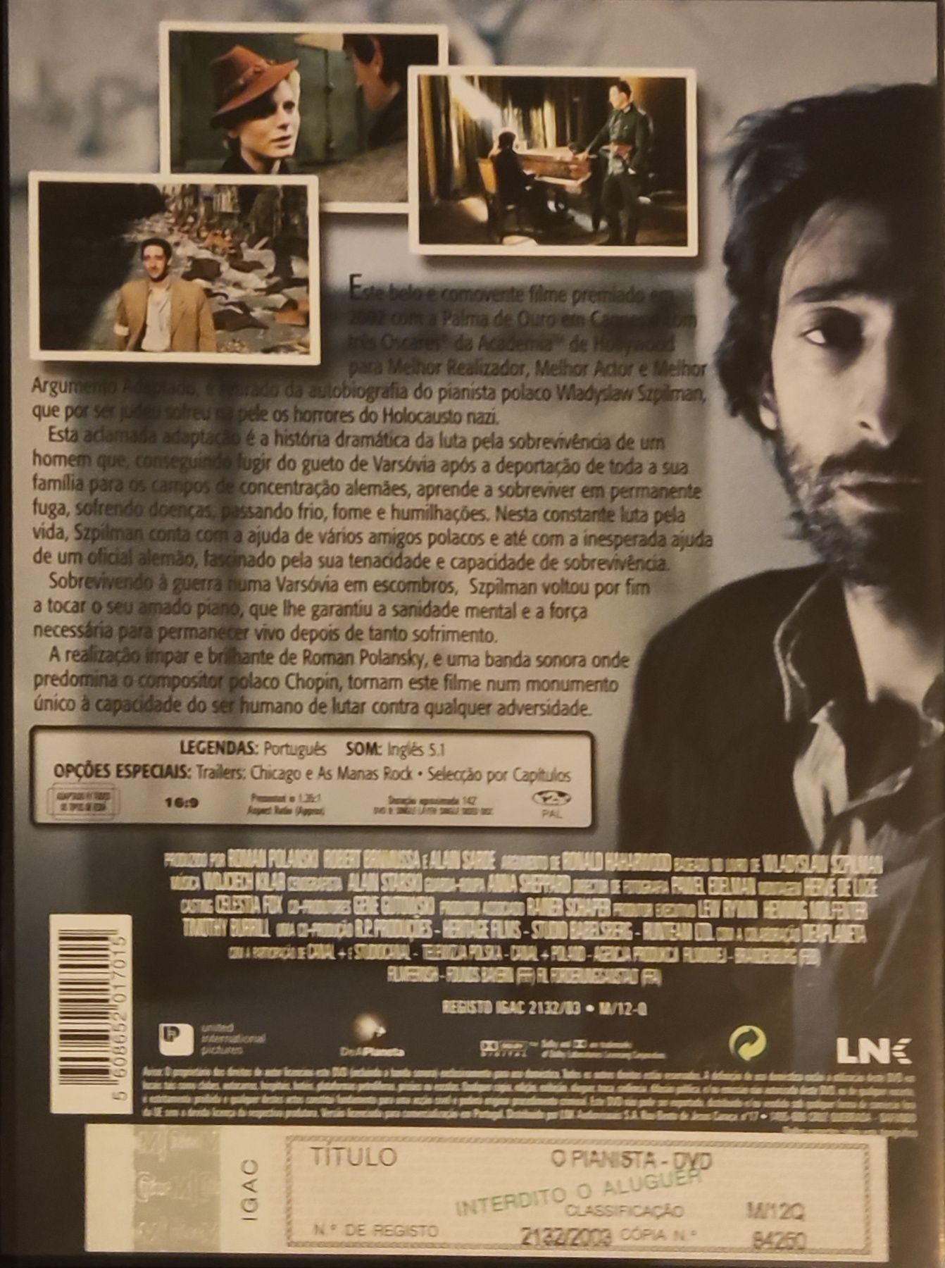 Pianista filme - dvd