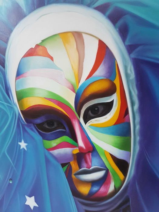 Piękny obraz olejny 60x90 - Abstrakcja (wycena 600 EUR) - okazja!
