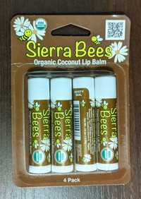 Натуральные органические бальзамы для губ Sierra Bees кокос 4 шт.