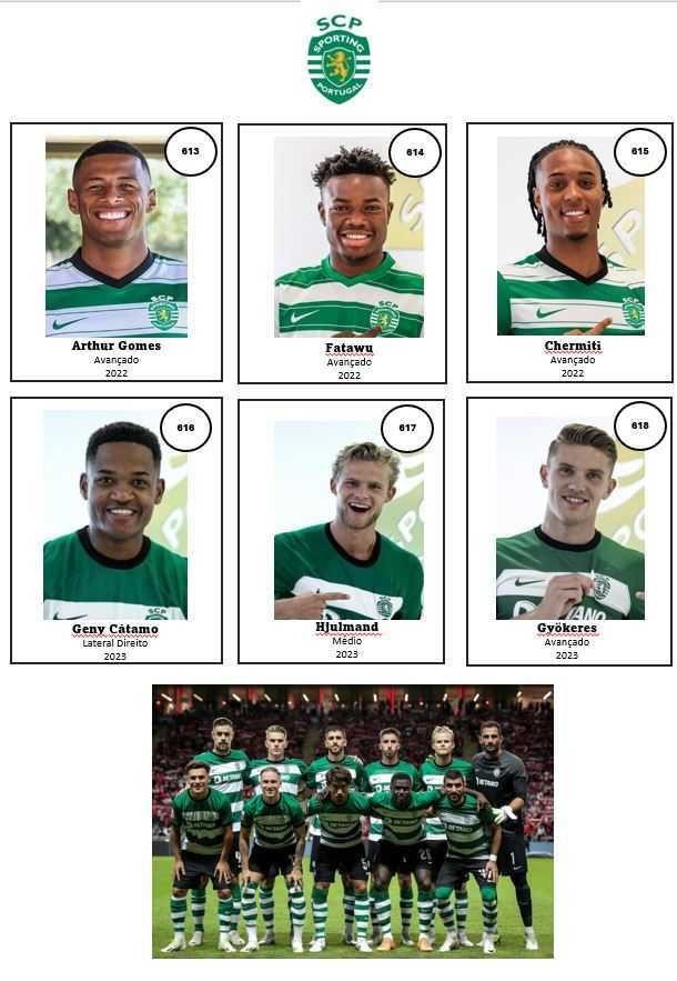 Sporting Clube Portugal  - Coleção IMPRESSA de 757 Cromos atualizada