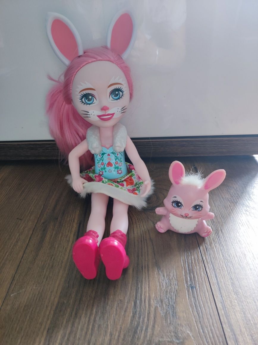 Duża lalka Enchantimals Króliczek Bree Bunny + zwierzątko, Królik