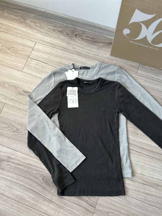 Лонгслів ZARA кофточка з вареним ефектом