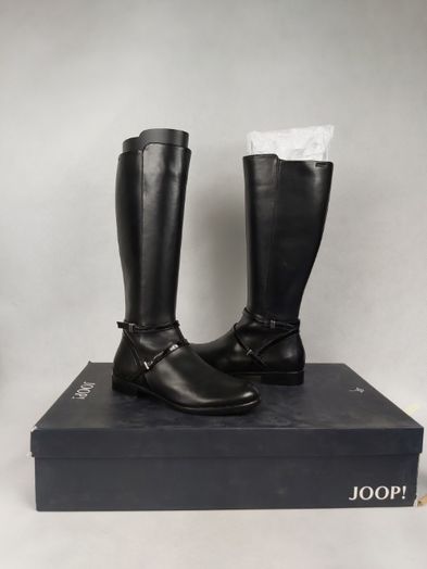 Ekskluzywne kozaki JOOP skóra naturalna czarne 37