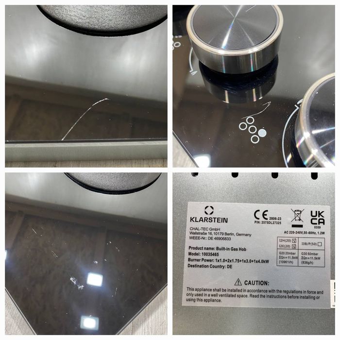 Плита газова поверхня Klarstein з Німеччини / плита с Германии