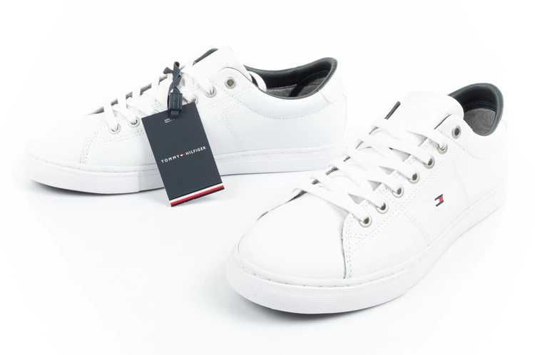 Tommy Hilfiger Essential męskie trampki wygodne skóra białe r. 40-46