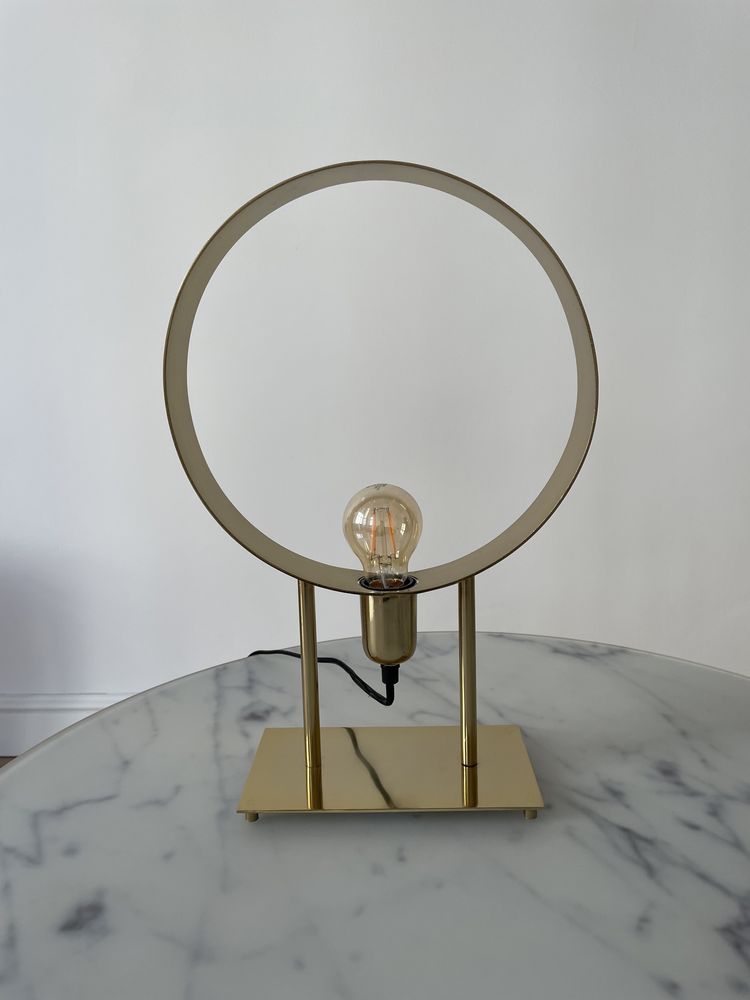 Lampa lampka złota stojąca zara home retro vintage