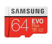 Карта пам'яті Samsung EVO Plus microSDXC 64GB сlass10 + SD адаптер