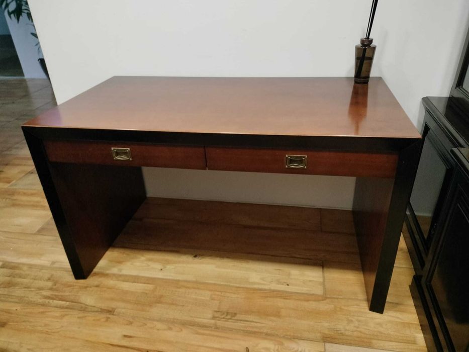 secretária clássica clássica robusta, em madeira maciça