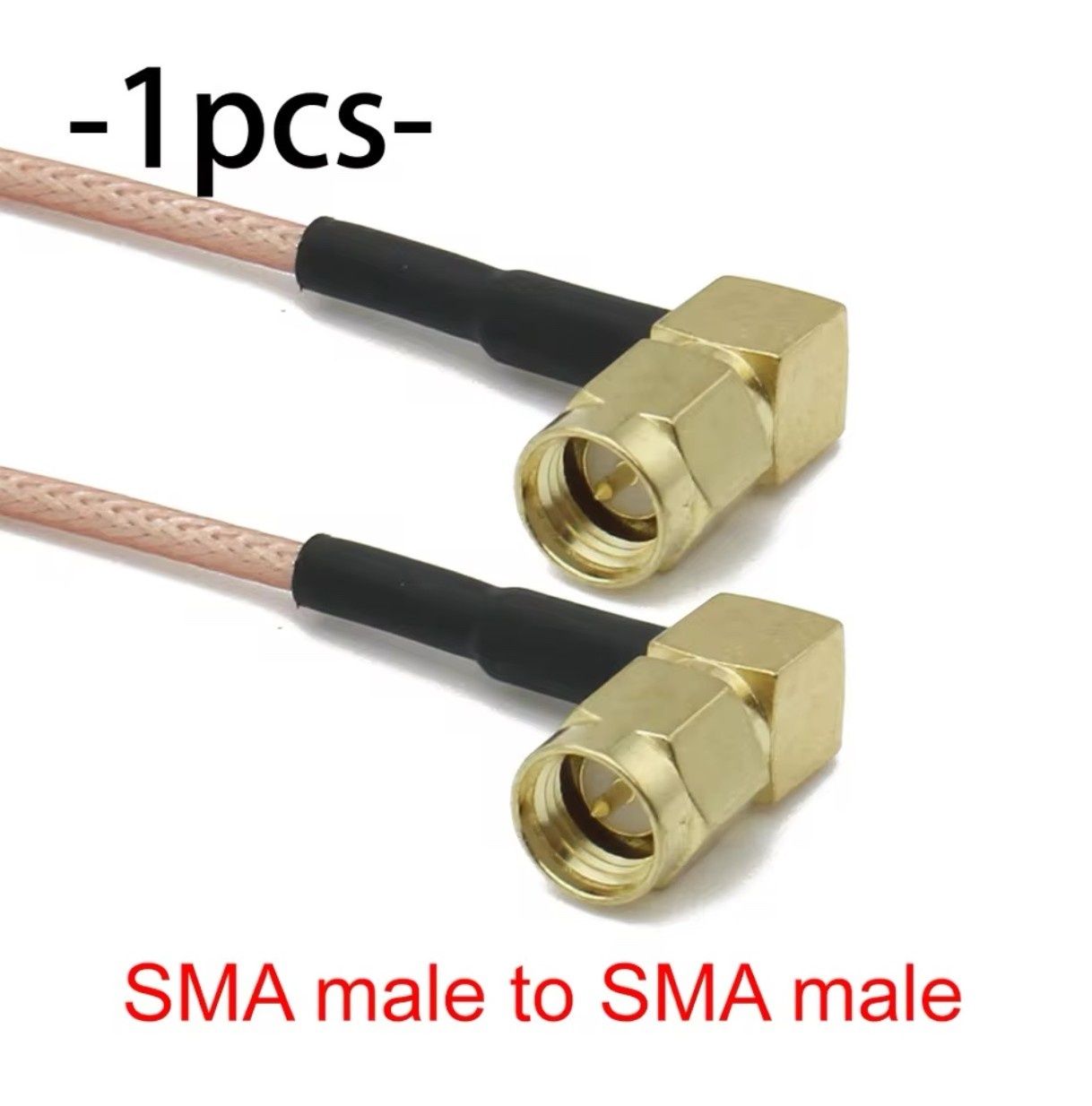 Пігтейл SMA male -SMA male кутові 20 см на RG316
