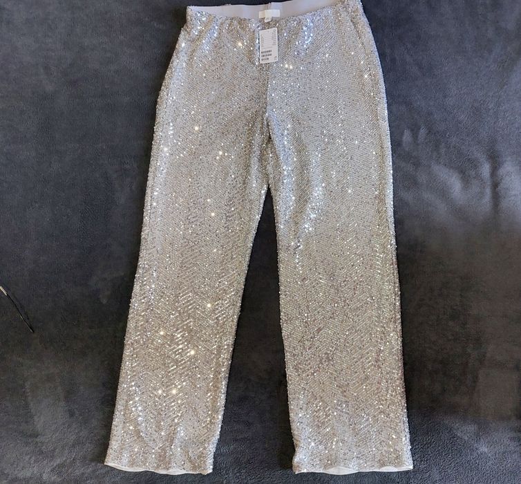 Штани  з паєтками святкові H&M розмір L