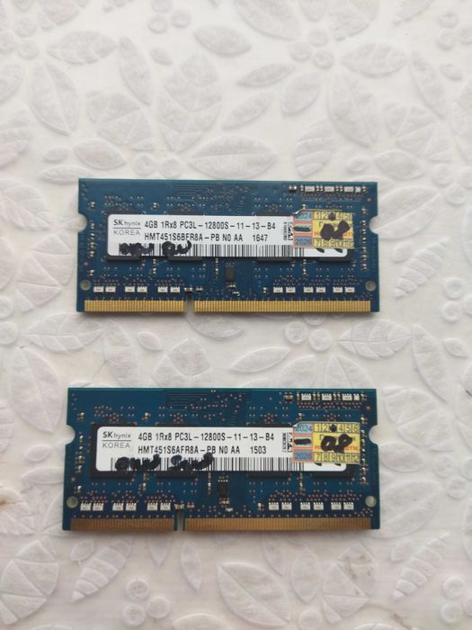 Оперативна пам'ять SK Hynix для ноутбука DDR3L-1600 8 гігабайт (4+4)