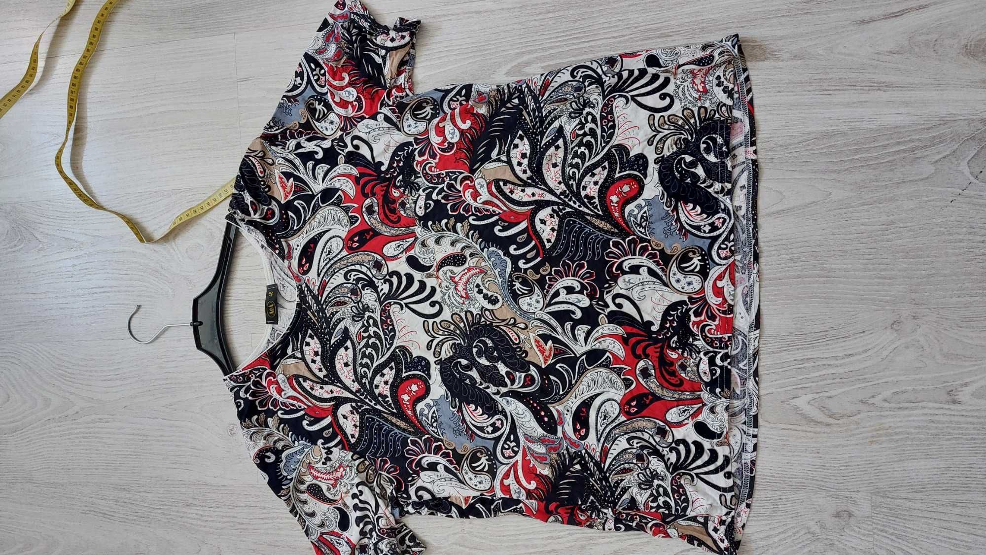 Bluzka na krótki rękaw boho