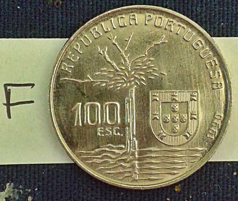 Moeda 100$  100 escudos. Camilo Castelo Branco. Coin Portugal