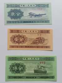 Banknoty Chiny Fen 1953 rok UNC