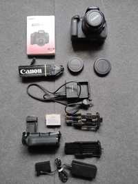 Canon EOS 650D Body Korpus /obiektyw 50mm/Grip Battery Pack - zestaw