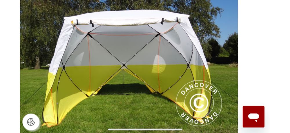 Tenda para trabalhos, FleXshelter Basic, Amarelo/Branco