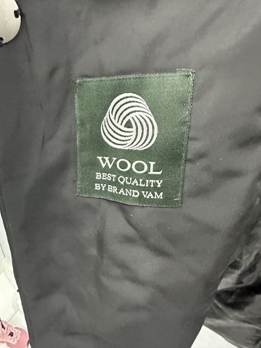 Пальто з вовняними вставками