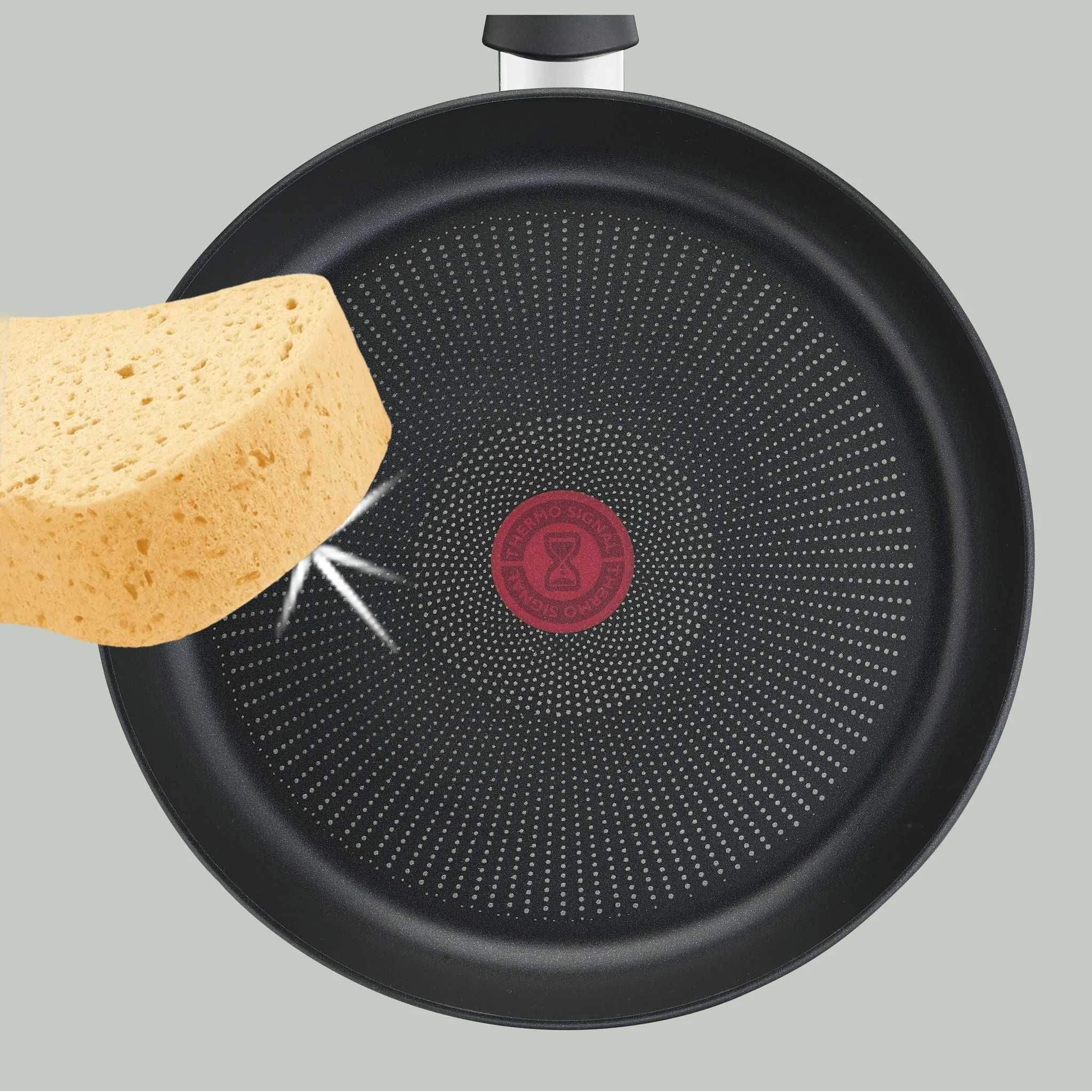 Duża ciężka solidna patelnia wok Tefal 28cm G28919