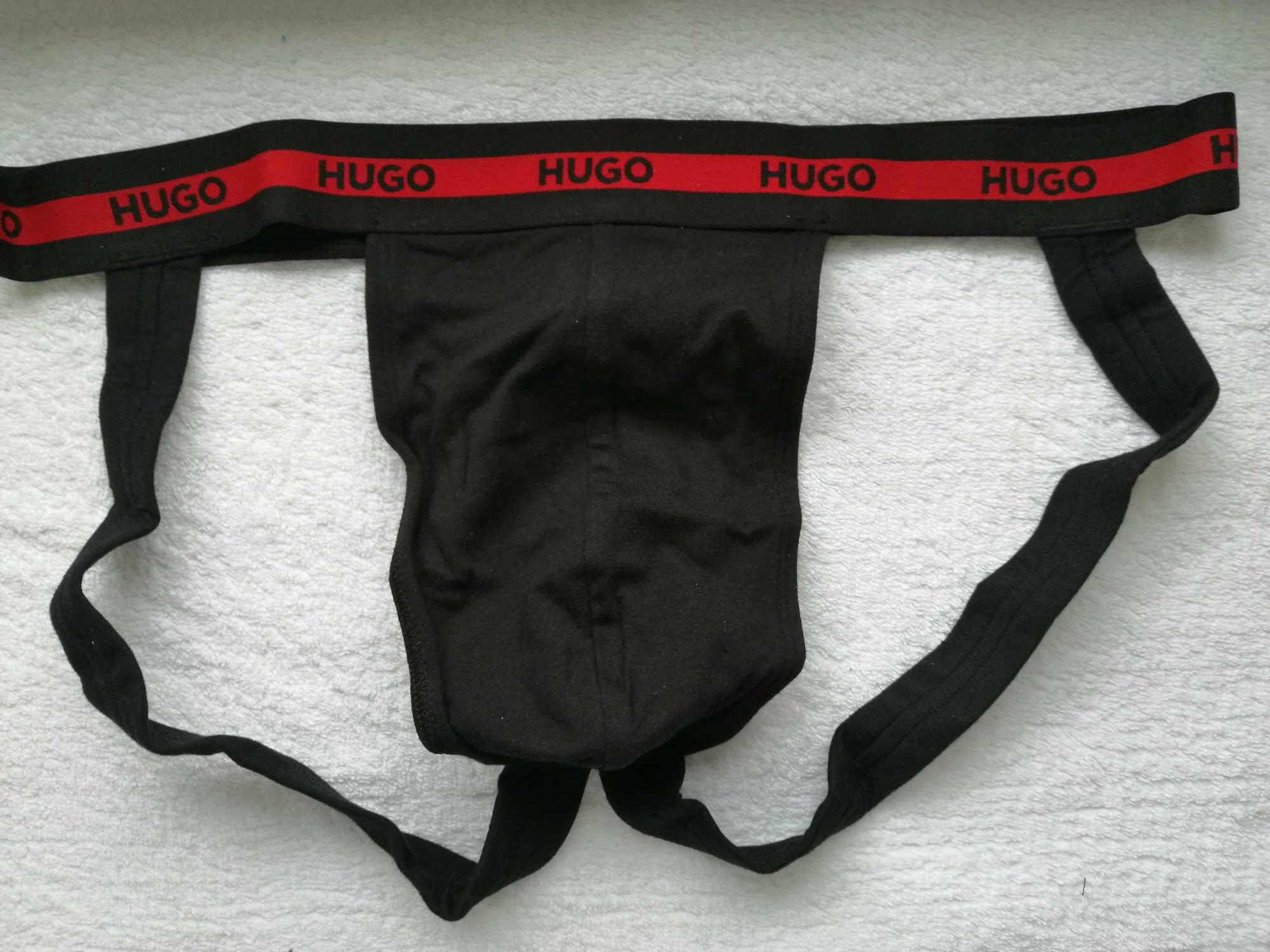 1 sztuka/ para HUGO jockstrap rozm L czarne lub czerwone