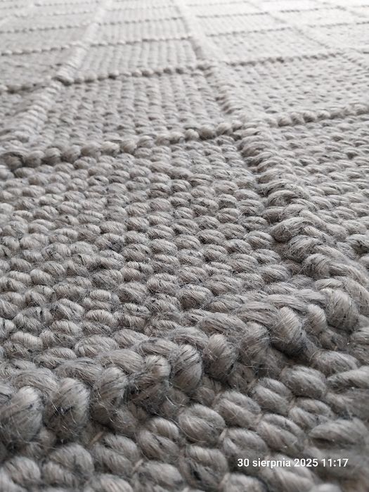 Dywan Szary 160x230 Cristal Diamond 60 wełna, 40 wiskoza Komfort