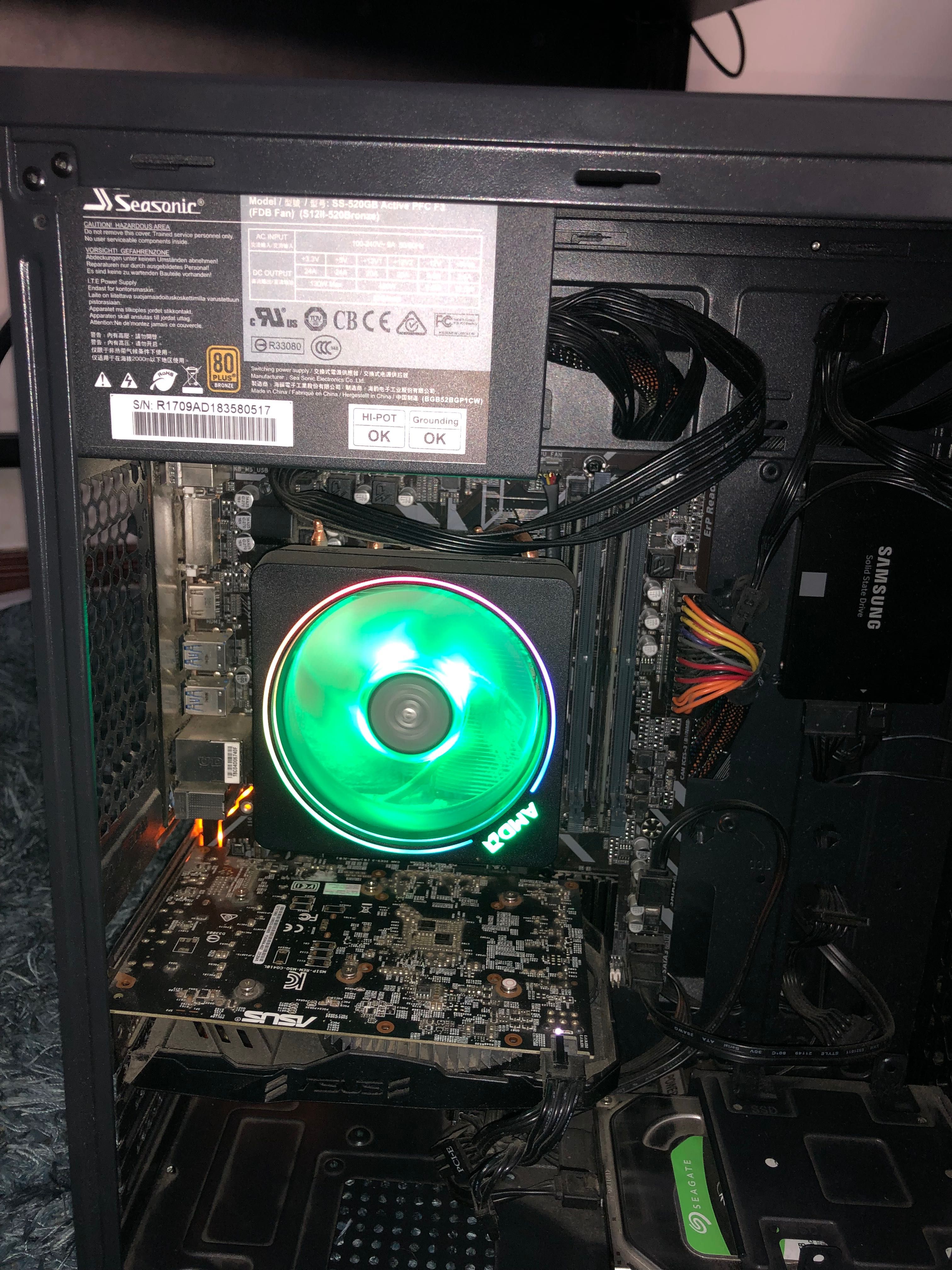 Desktop 32gb RAM 1060 2gb + motherboard, processador e duas RAMS