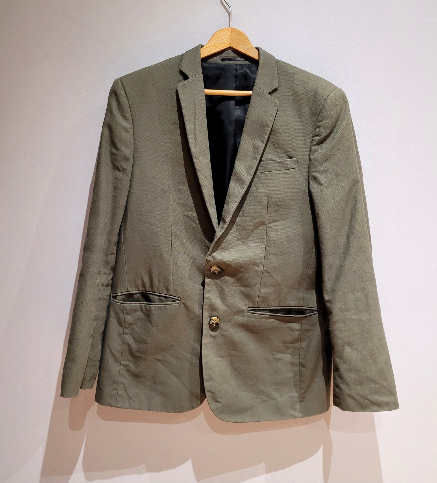 Elegancka marynarka męska ASOS khaki rozmiar M