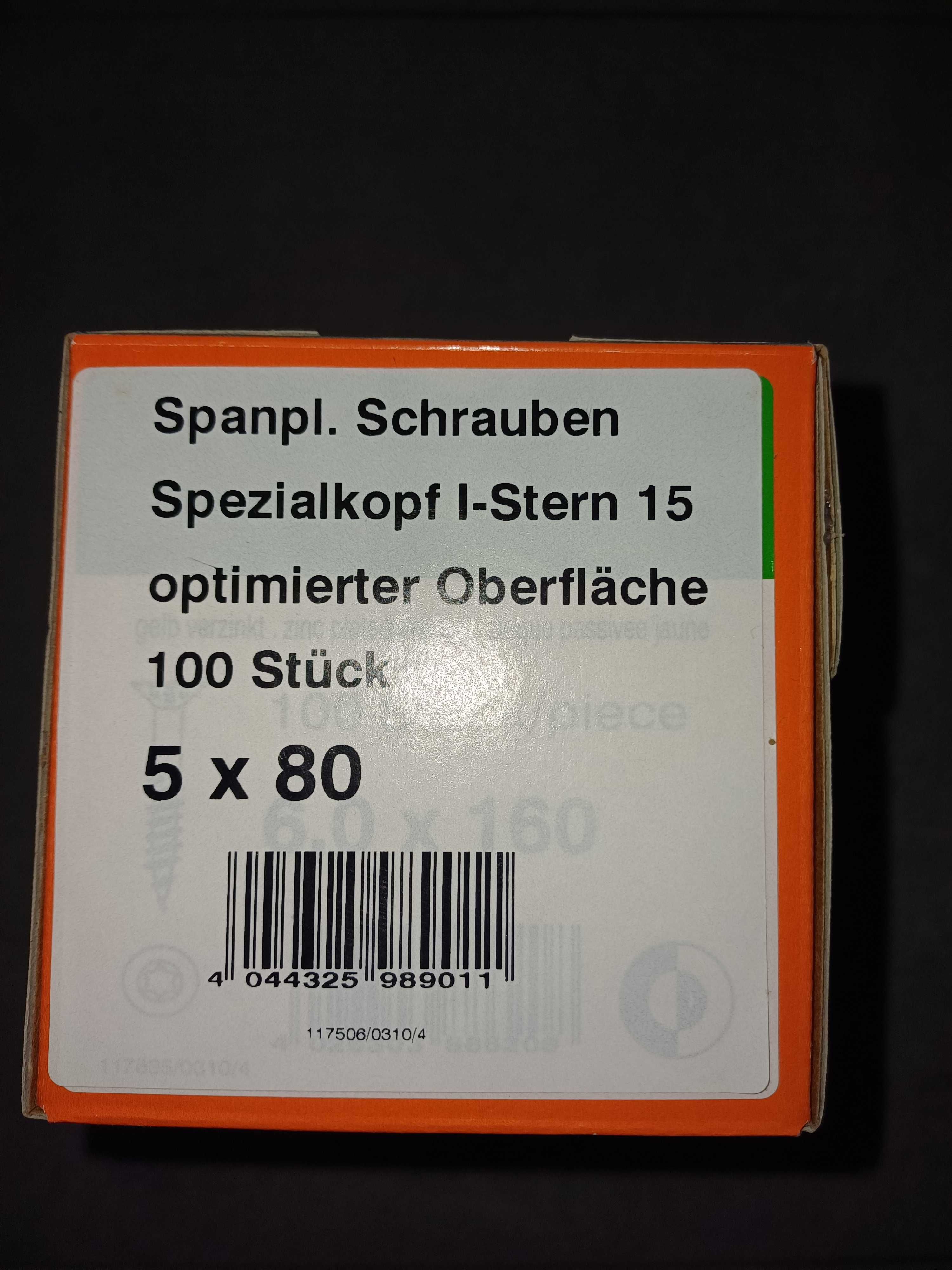 Sprzedam wkręty do drewna 5 x 80 /  8 opakowań cena za całość