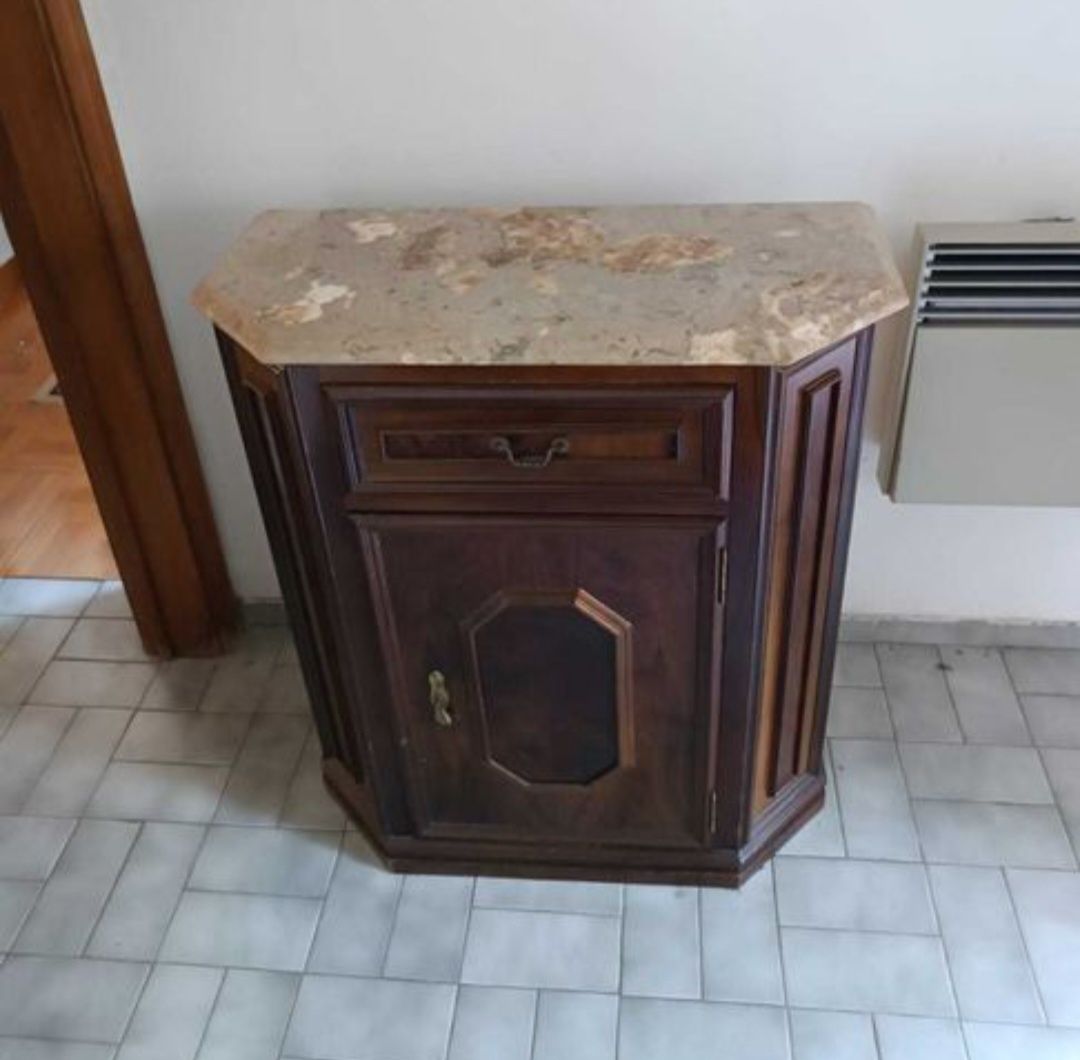 Móvel sapataria/ aparador com pedra mármore