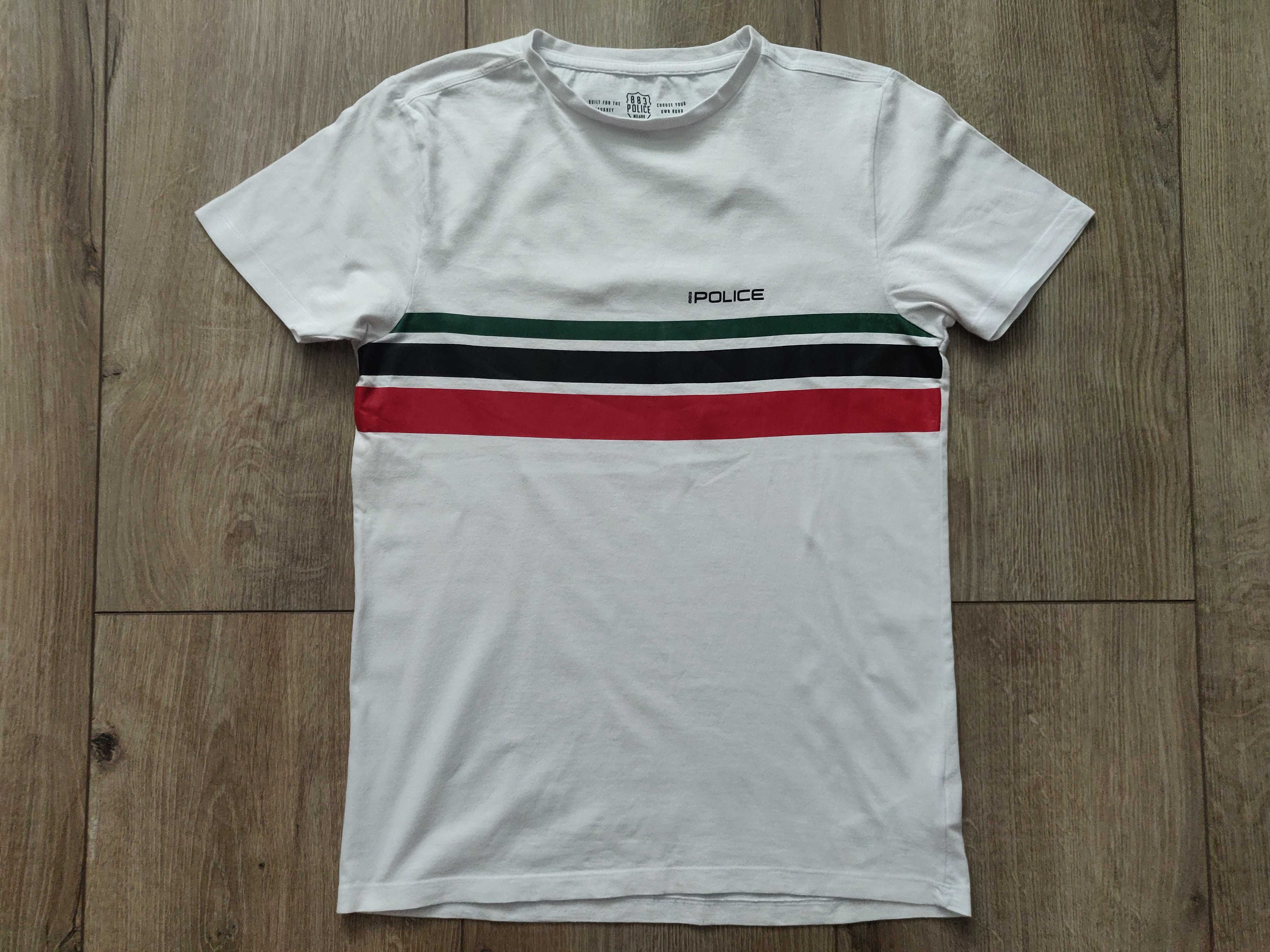 Футболка 833 Police Milano S (46 ) оригинал 100 % cotton. белая