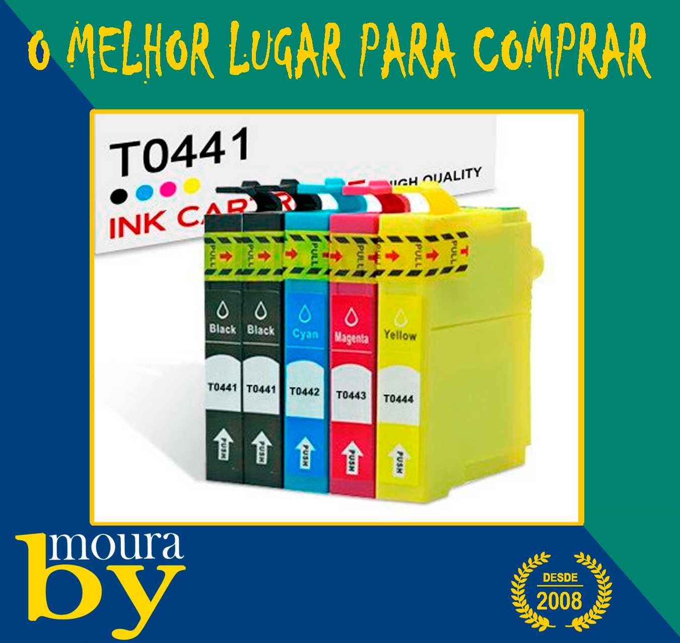 4 Tinteiros Compatíveis, Epson T0441 T0442 T0443 T0444