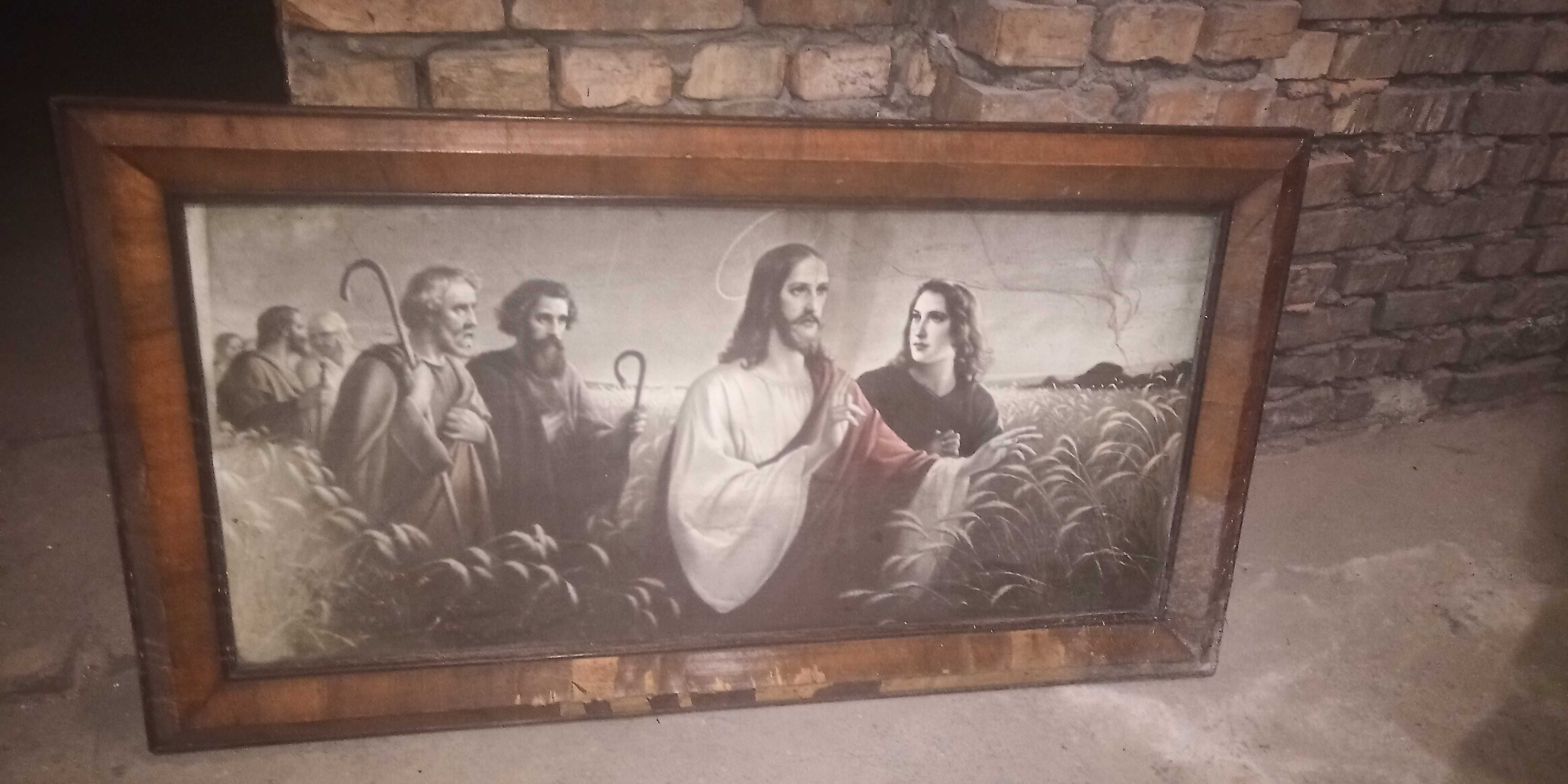 Obraz Jezus w zbożu z apostołami