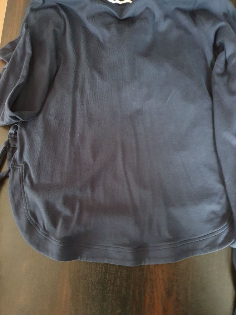 Cienki  regulowany po bokach sweter z bluzką  ciążowy 44