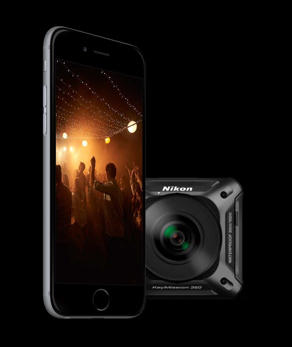 Панорамна екшн-камера Nikon KeyMission 360, 4K, Wi-Fi, Bluetooth, NFC