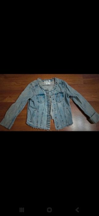 Katana dżinsowa   z ćwiekami