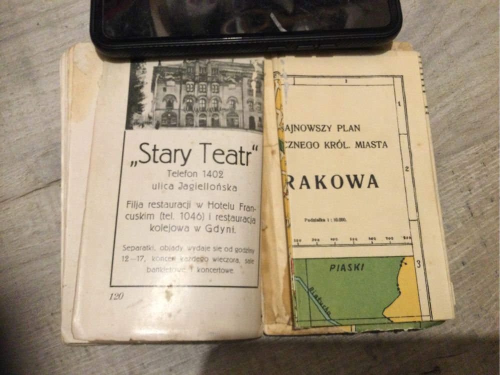 Przewodnik po Krakowue i okolicy,1928 r,2 mapki,plan,36 ilustracji