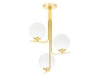 ZŁOTA Lampa SUFITOWA Szklana KULA LOFT - Polska produkcja! 3xE27