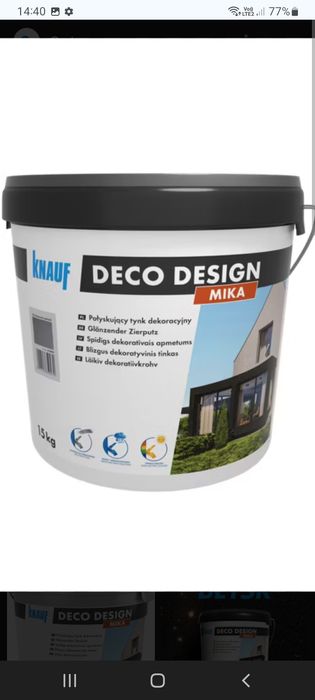 Tynk knauf deco design mika wulkaniczna czern