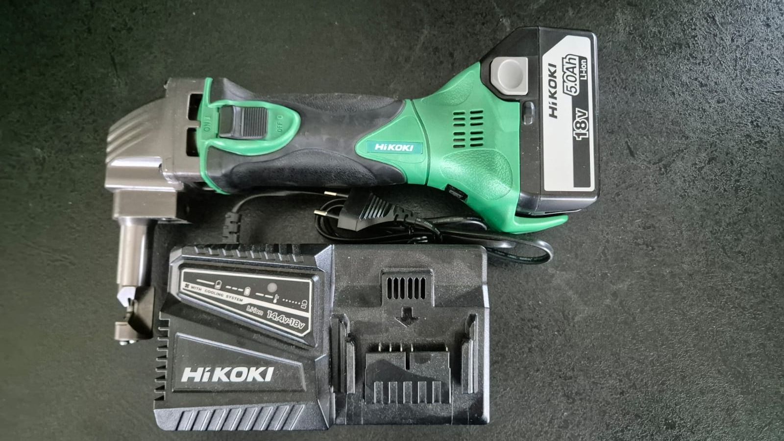 Nożyce skokowe palcowe do cięcia blachy HIKOKI HITACHI CN18DSL NOWE