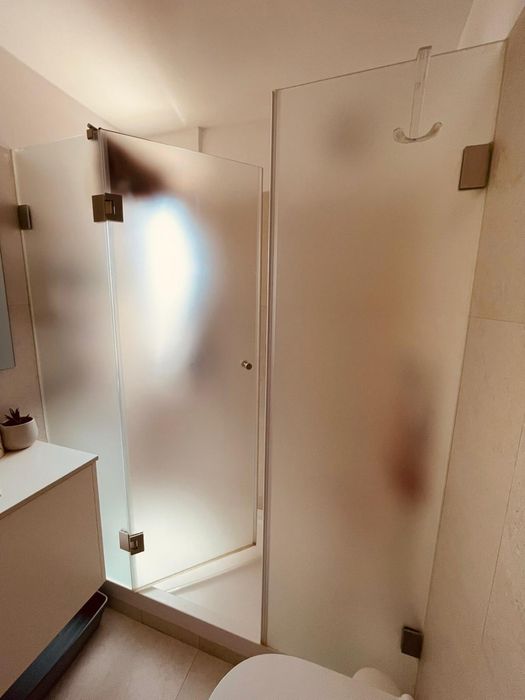 Vidro temperado fosco de duche!