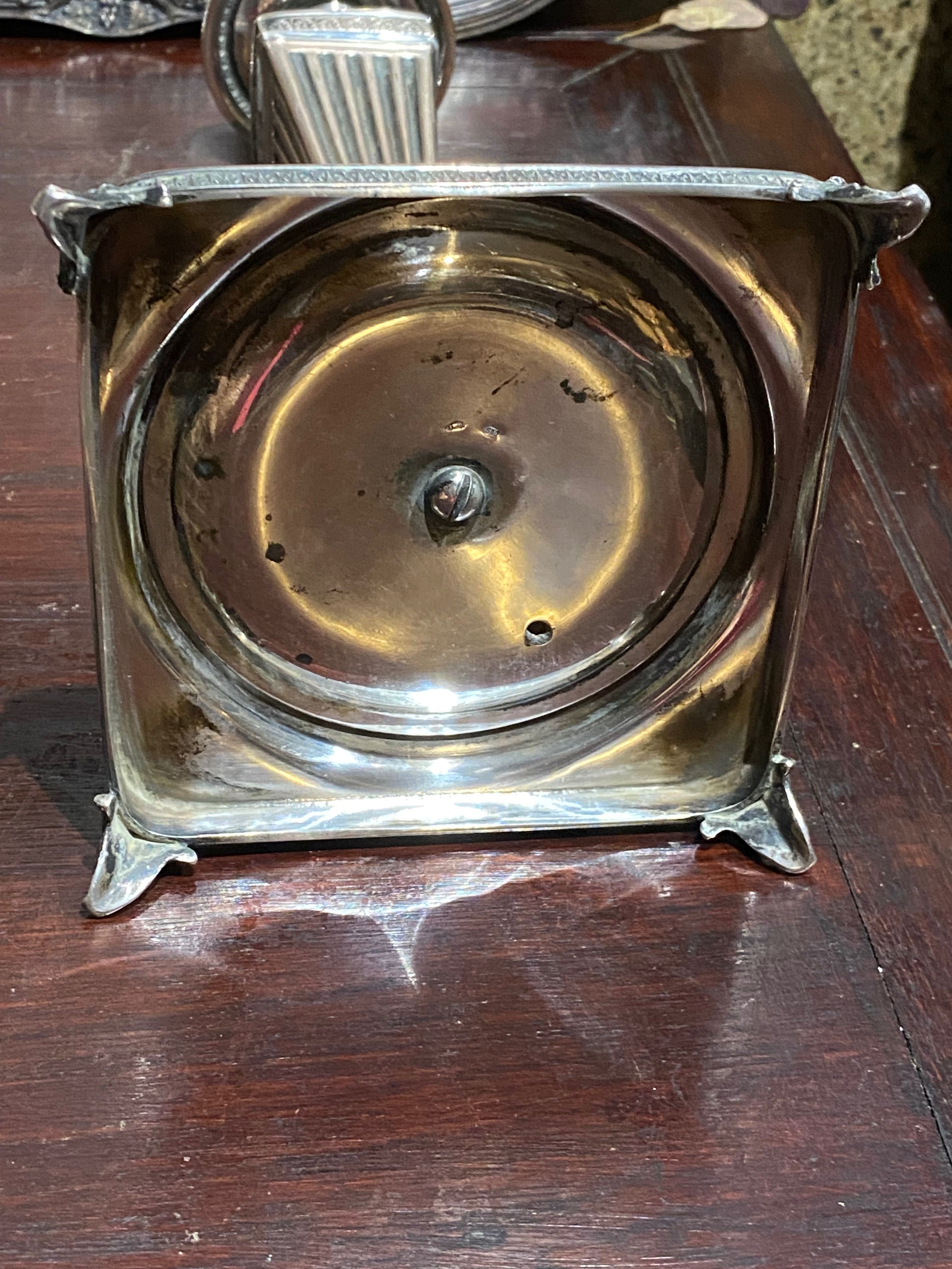 Castiçais Arte Déco Anos 20 Prata Contrastada 31 cm 1020 gr.